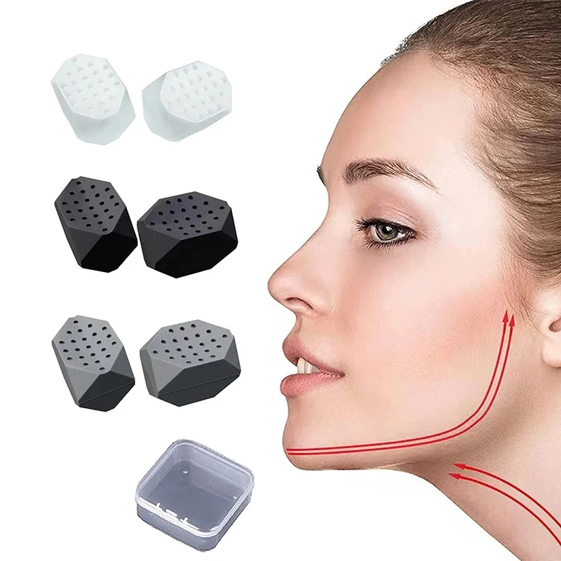 Jaw trainer device face muscle neck chin exercise food grade silicone facial lifter Jawline Exerciser Ball masseter masticator