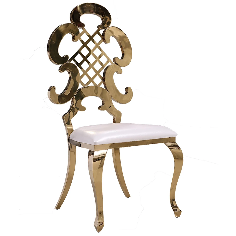 
Europe luxury gold wedding chairs PC metal banquet chair 