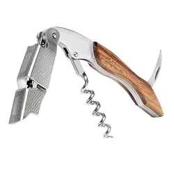 Custom Cork Screw Rosewood Wine Bottle Waiters Stainless Steel Corkscrew Wine Opener
