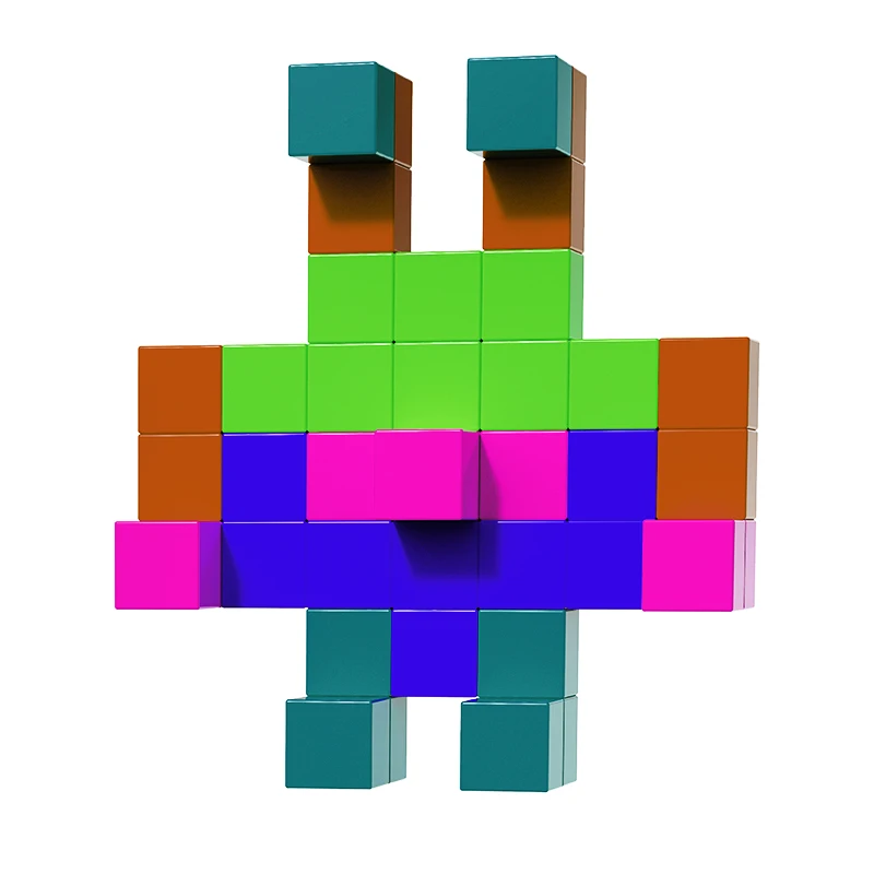 Wholesale kids educational magnetic building cube construction montessori colorful cube magnet for kids