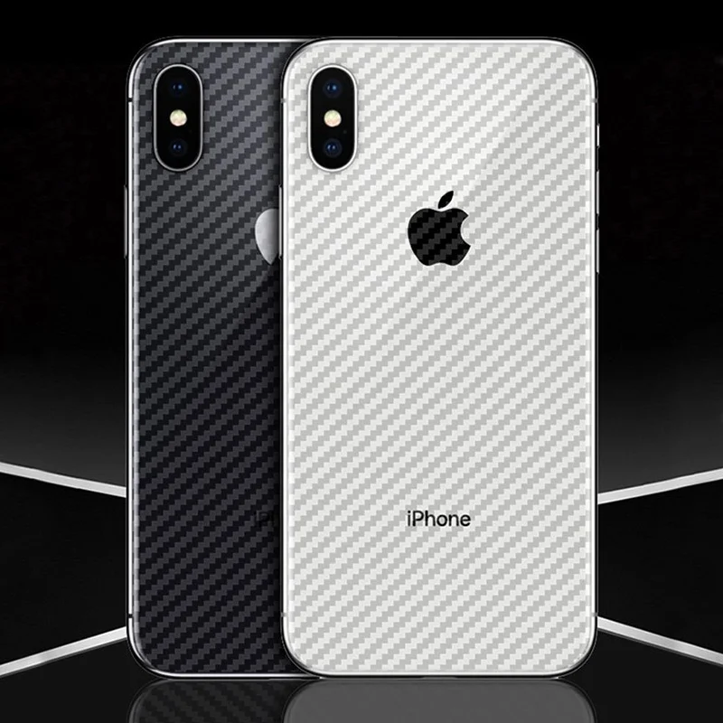 Anti-scratch carbon fiber soft cell phone back film skin for iphone x xr xs 11 pro max protector