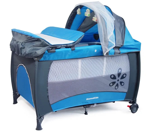 Mamakids S12-7 gray grey ash  american folding baby swing bed easy take travel playpen