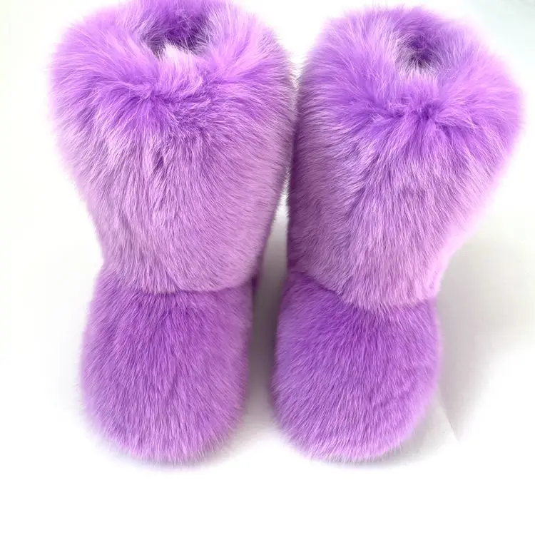 New Designer Factory price Real fox fur boots  winter  boots  for women