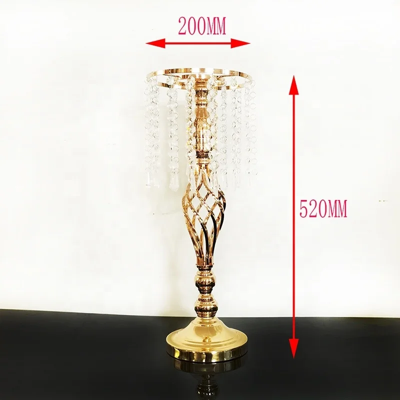 Ourwarm Acrylic Crystal Bead Curtain Metal Wedding Table Decorations Crafts Wedding Chandelier Centerpieces Stand
