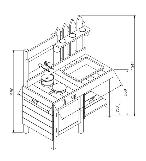 Children Wooden Kitchen Play Sets Cabinet Baby Kitchen Cooking role play Toy Set