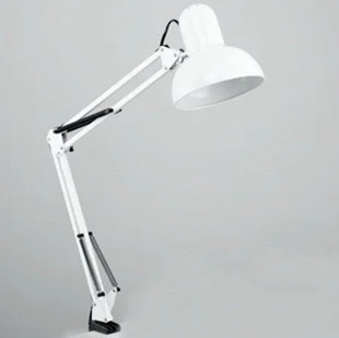 
metal flexible arm desk lamp E27 office adjustable clip table lamp 