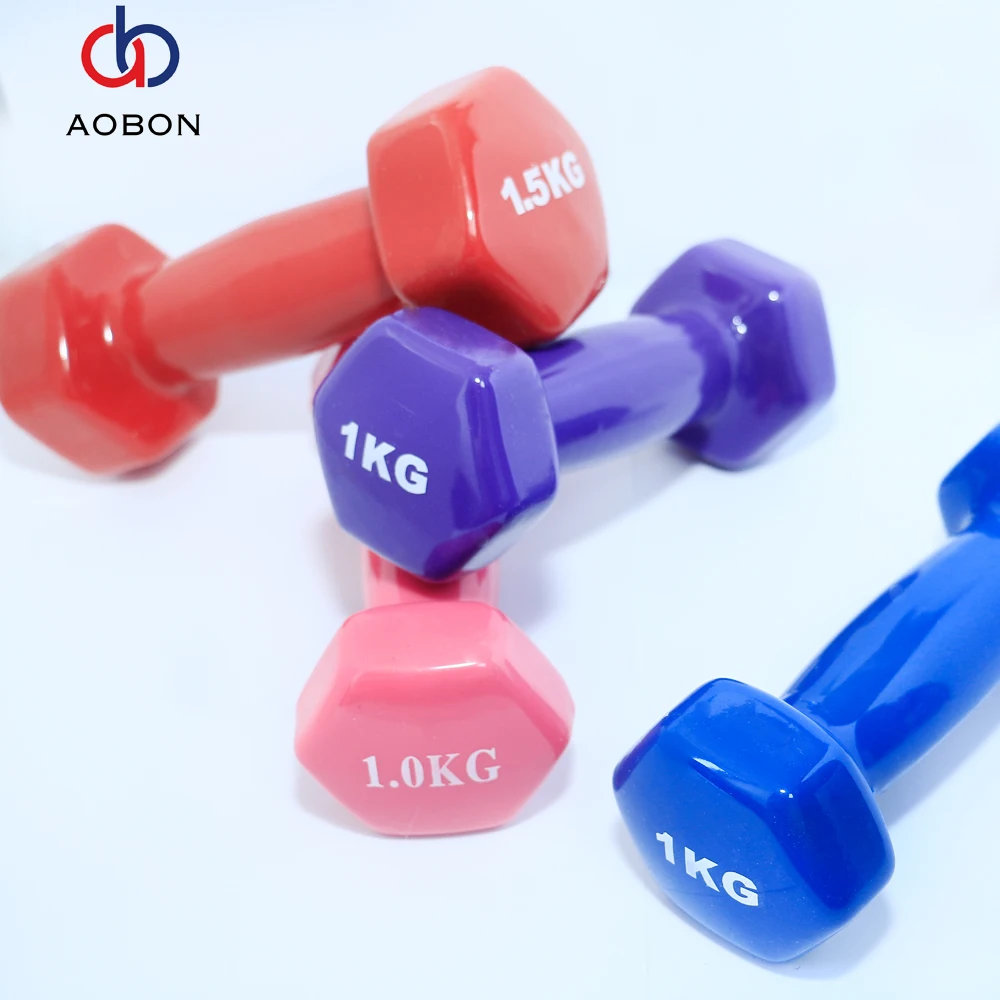 
 Недорогой шестигранный виниловый гантель для тяжелой атлетики, тренажерный комплект для продажи  