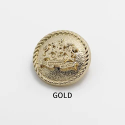 Пользовательский дизайн, модный логотип льва, мета-пуговица, золотой цвет для одежды