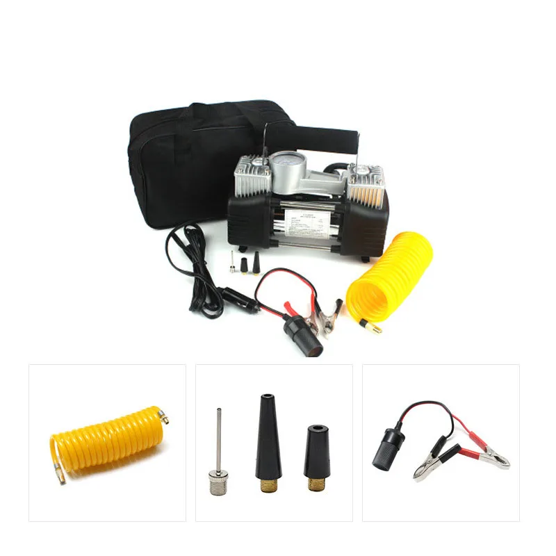 Dual-cylinder mechanical watch multifunctional portable high-power car air pump