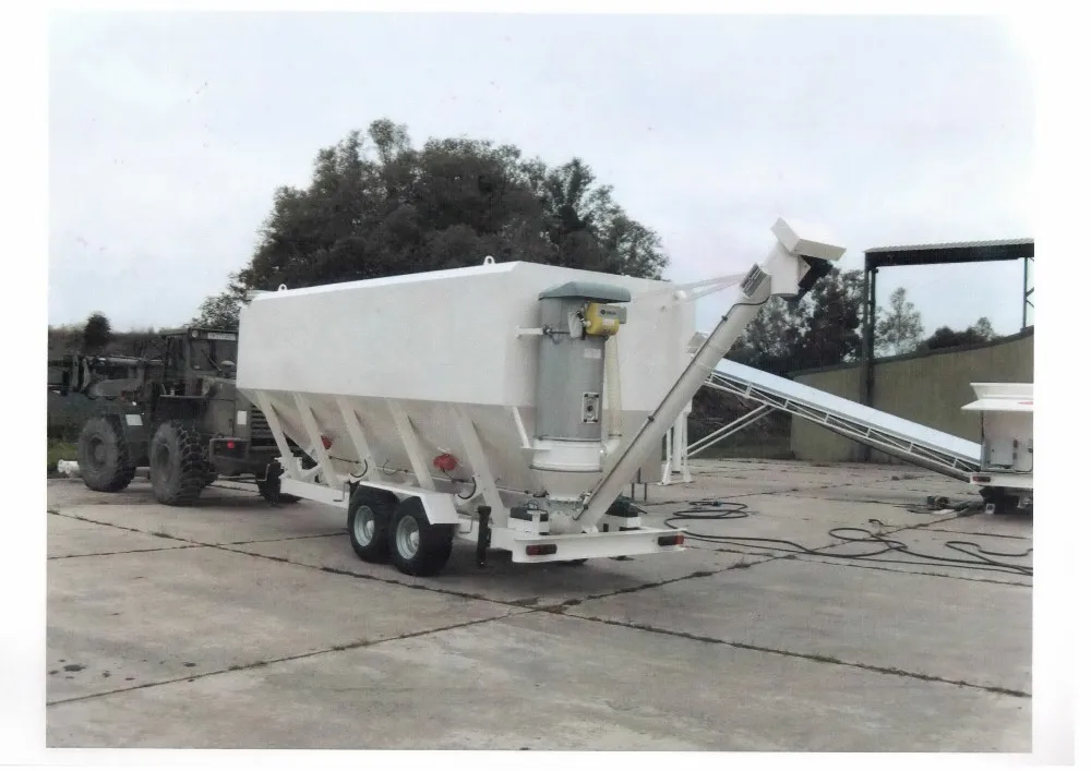 20 Ton 35 Ton Horizontal Mobile Cement Storage Silo for Bulk Cement