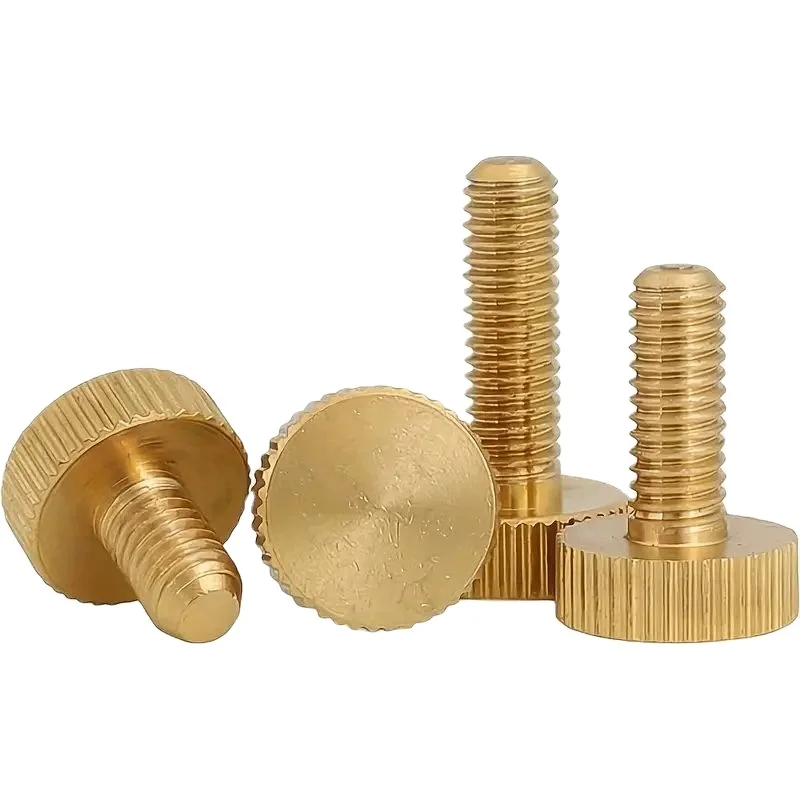 NBHC032SC brass flat head m3 m4 m6 Custom shoulder  stainless steel knurled Thumb screw
