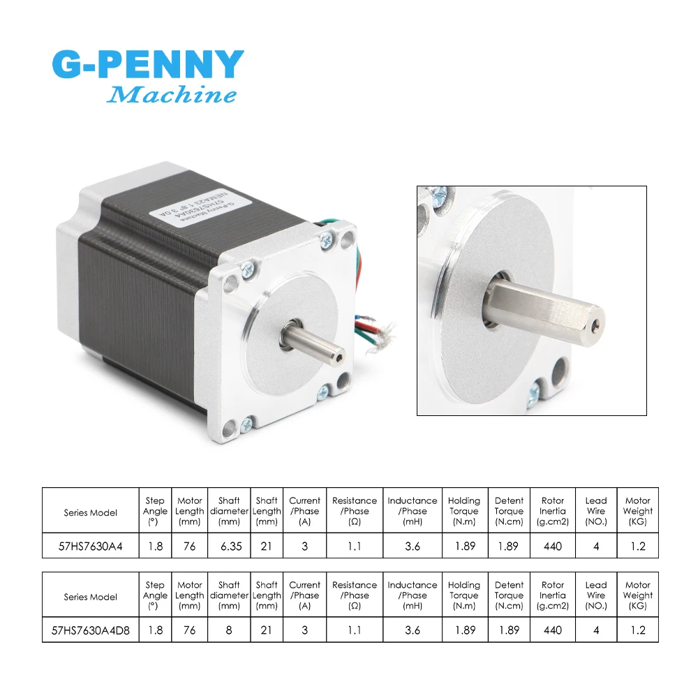 57HS7630A4 Stepper motor 3A 1.89N.m for 3D Printer CNC Micro nema 23 stepper motor cnc