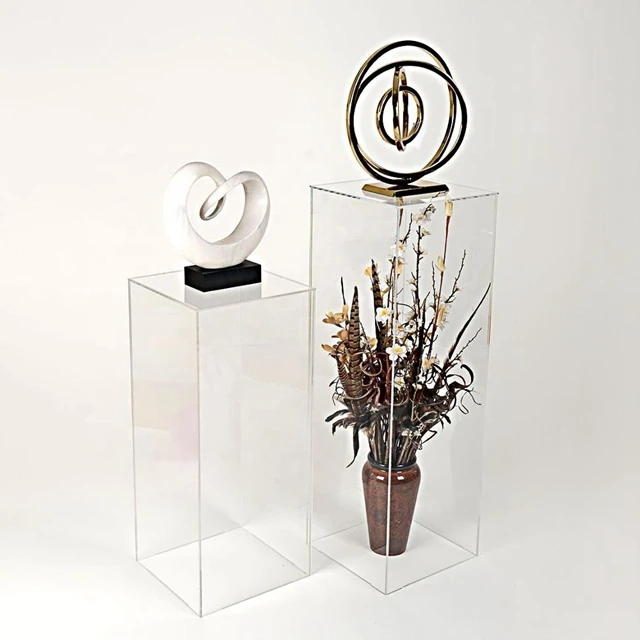 VONVIK Custom Clear Acrylic Square Plinth Acrylic Display Pedestal Wedding Plinth Square Display