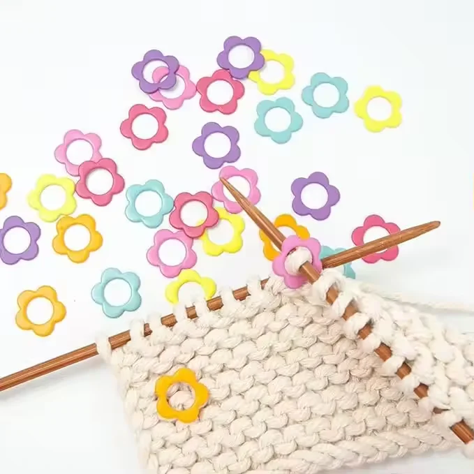 Sewing Kits Crochet Flower Stitch Marker Knitting Metal Flower Shaped Stitch Marker