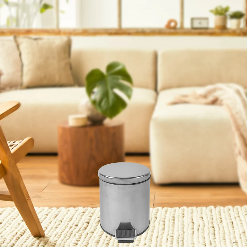 customized foot press bathroom waste bin standard fiberglass waterproof with lid waste bin