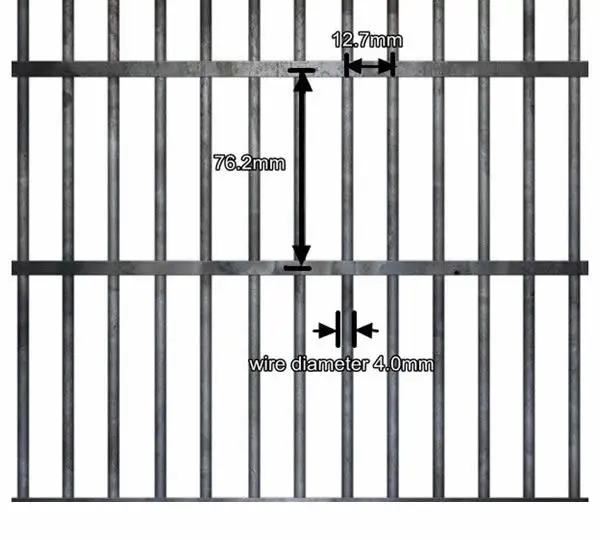 Airport railway prison 3D security high viewing angle high security dense mesh  barbed 358 highway guardrail