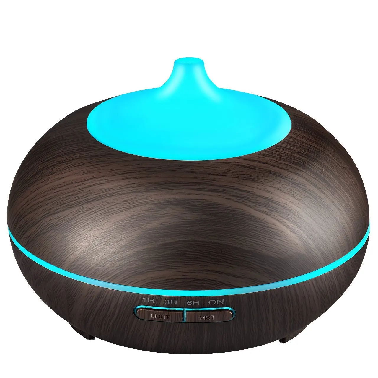 500Ml Aromatherapy Diffuser Wooden Grain Ultrasonic Cool Mist Humidifier Essential Oil Diffuser With Remote Control