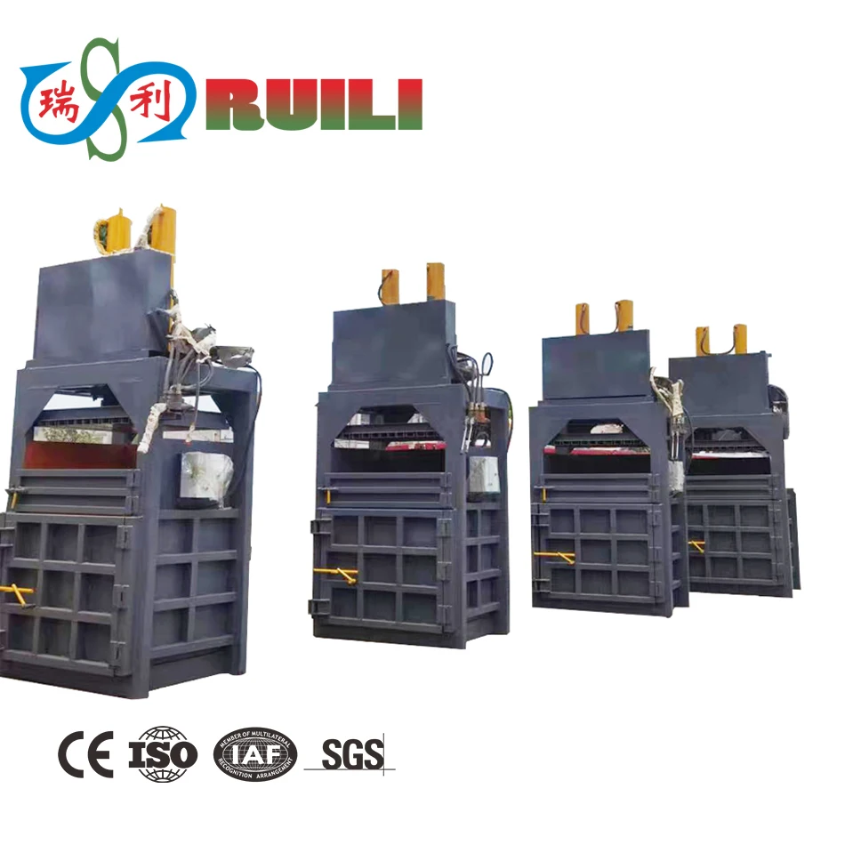 Vertical hydraulic baler for plastic bottles /wool/cartons/garment plastic press machine