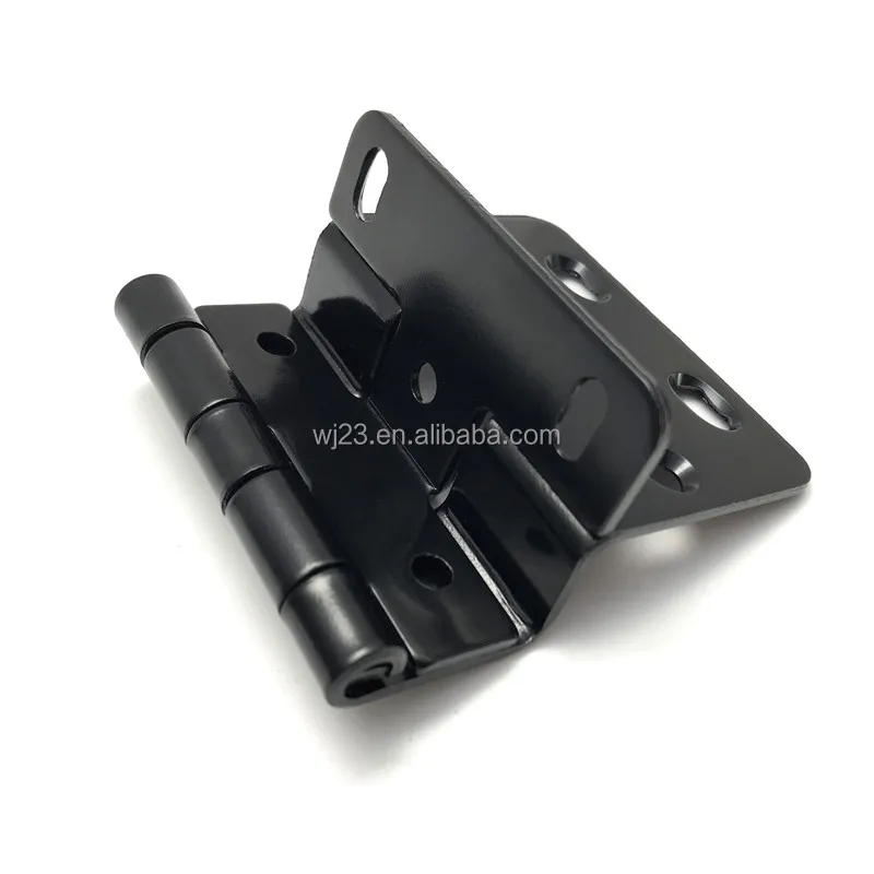 GUANGYOU nice quality bending design cabinet equipment Black color steel cranked hinge for door