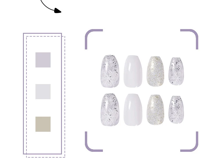 TKL wholesale low MOQ cheap price removable manicure ballerina tips short press on nails