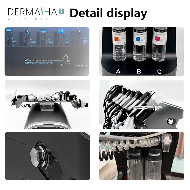 Multifunctional Skin Management Beauty Equipment 10 in 1 Oxygen Jet Dermabrasion Skin Peel Aqua Peeling Facial Beauty Machine
