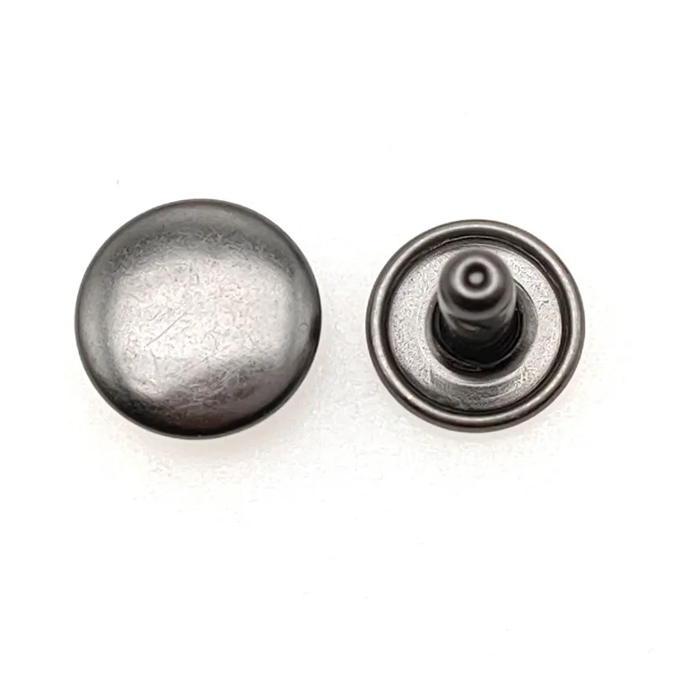 Metal Double Cap Side Button Jeans Hat Luggage Riveted Flat Round Garment Rivet And Stud Double Side Rivet