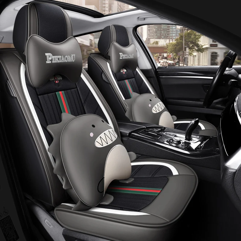 Professional R&D Manufacturer Universal Full Set Leather Cartoon Cute Car Seat Covers