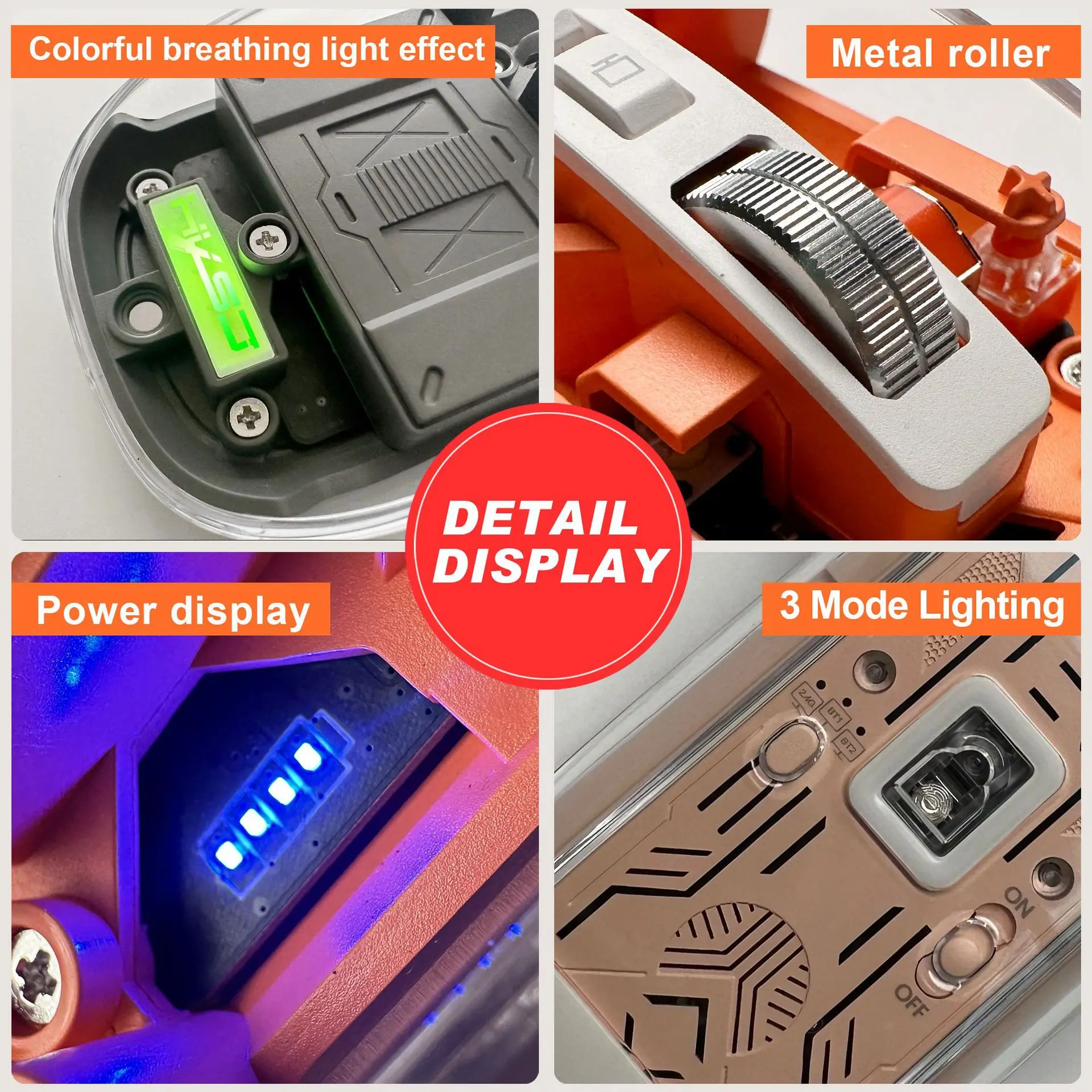 T900 Transparent Wireless Mouse 2.4G/Bluetooth 5.1 Magnetic Suction Silent Breathing Light Charging Charged Display Mouse