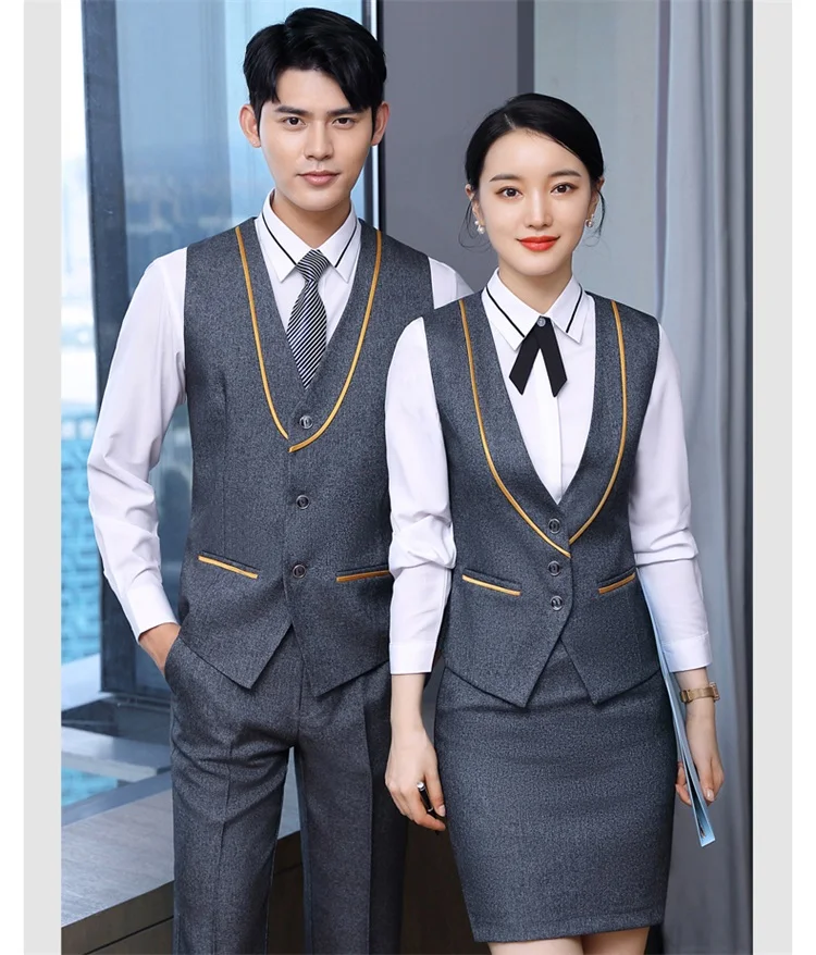 Custom Factory Direct One Stop Service Uniforms Ladies Blazer Corporate Jacket Shirt and Pant Women Staff Office Work Uniform