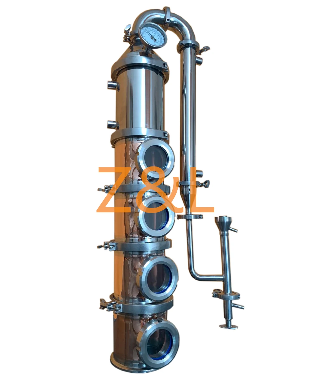 Колонна дистиллятора из нержавеющей стали и меди, колонна для самогонной дистилляции, 4/6/8 дюймов