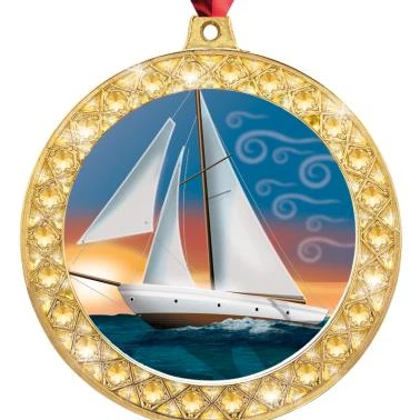 Professional factory Vietnam sailboat medal with free medal design