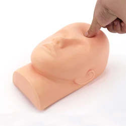 NATUHANA Soft And Easy Clean Super Quality Flat Practice Mannequin Head For Eyelash Extension Silicone Model Head