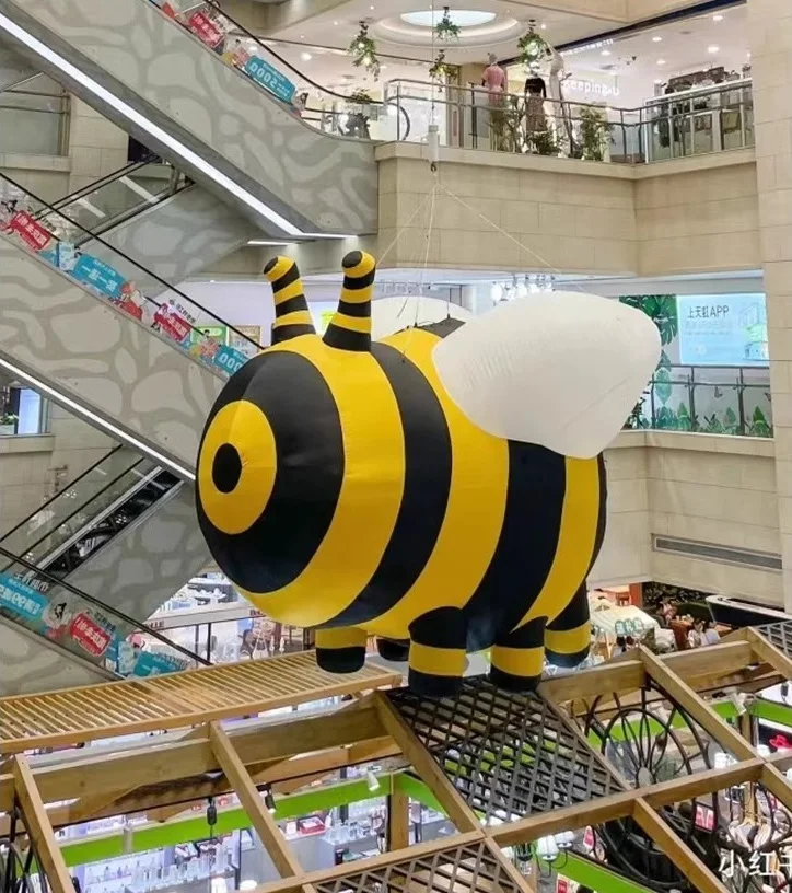 Display Decoration Custom Giant Inflatable Bee/inflatable Animal Honey /inflatable Stand Bee For Advertising Promotion