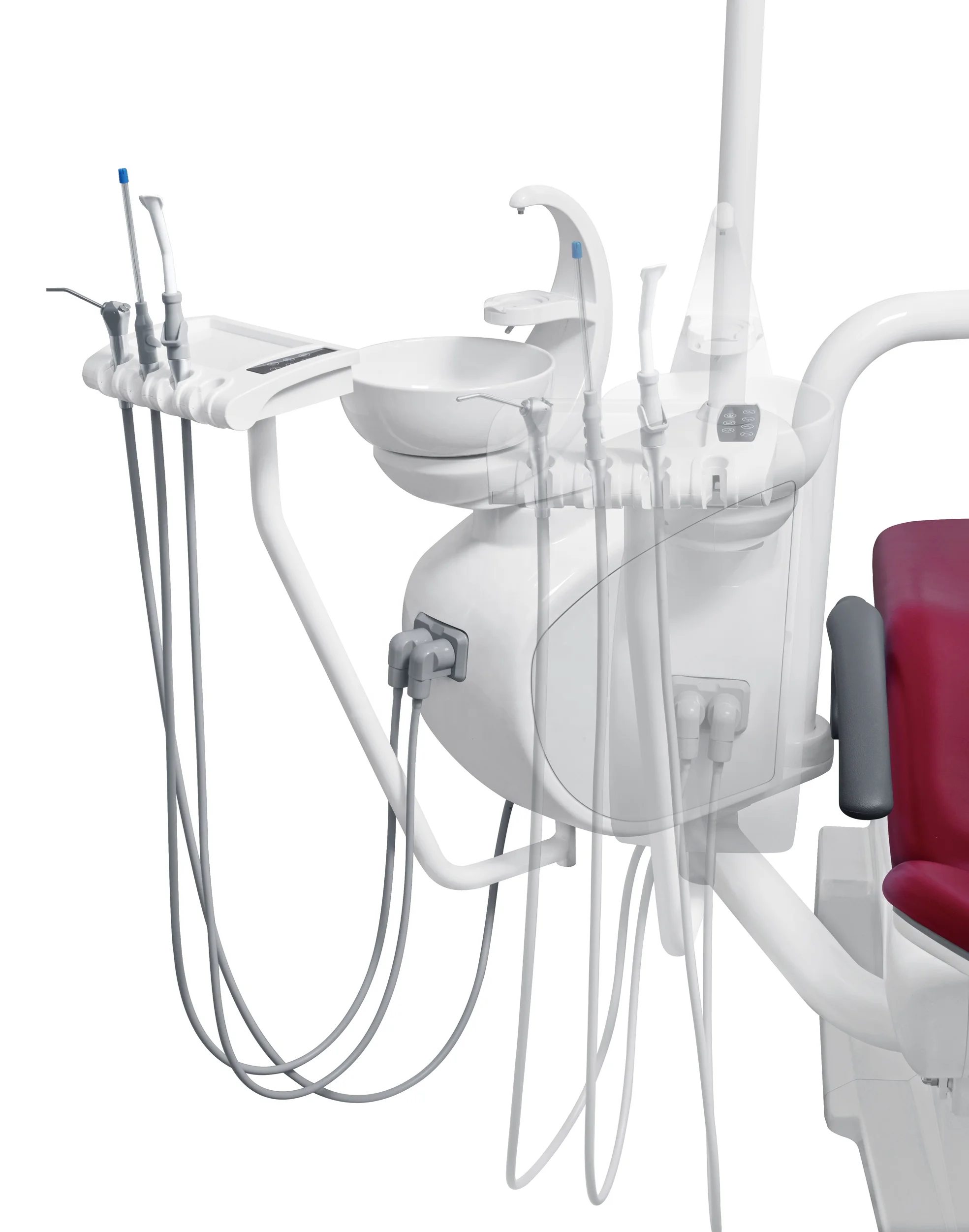 2022 hot sel with ceramic cuspidor buil-in tissue box PU leather CQ-217 Dental Chairs