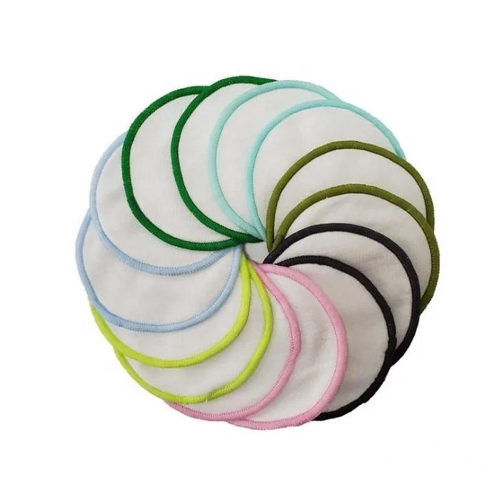 Fashion Organic Bamboo Makeup Pad Colorful Washable Cotton Bamboo make up Remover Pads