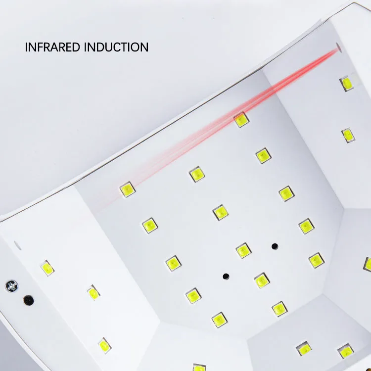 365nm-395nm Nail Art UV Nail Dryer Smart Curing Gel Dryer Polish 4 Timers 48W LED UV Nail Lamp Gel Dryer Light