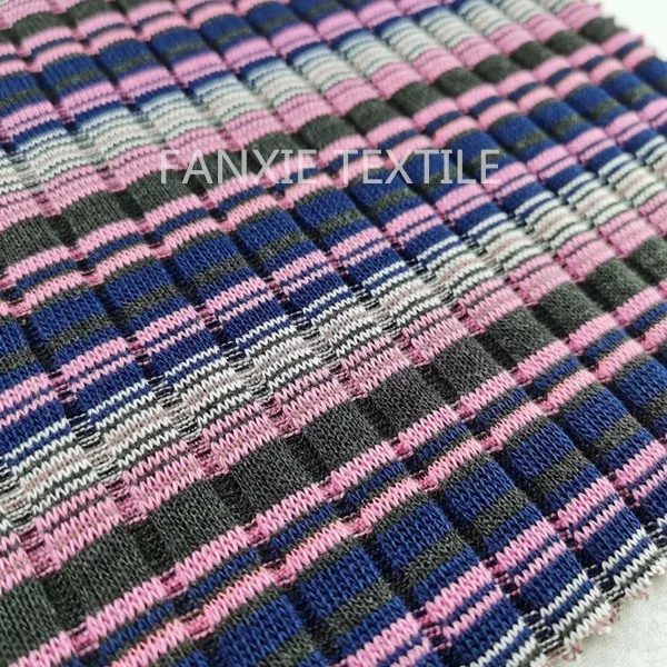 sweater fabric cloth cotton polyester spandex rib knit fabric for  garment