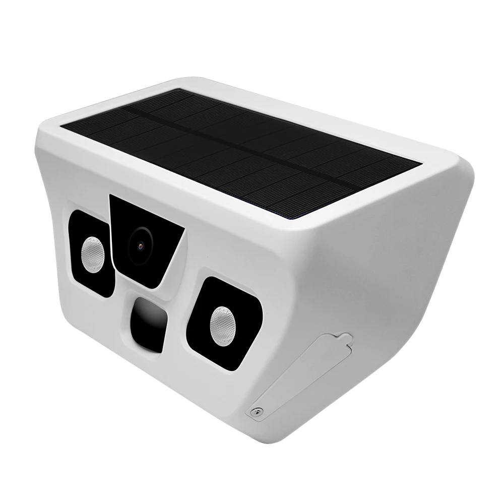 Human body sensing solar courtyard light camera Monitor solar panel garden wall lights