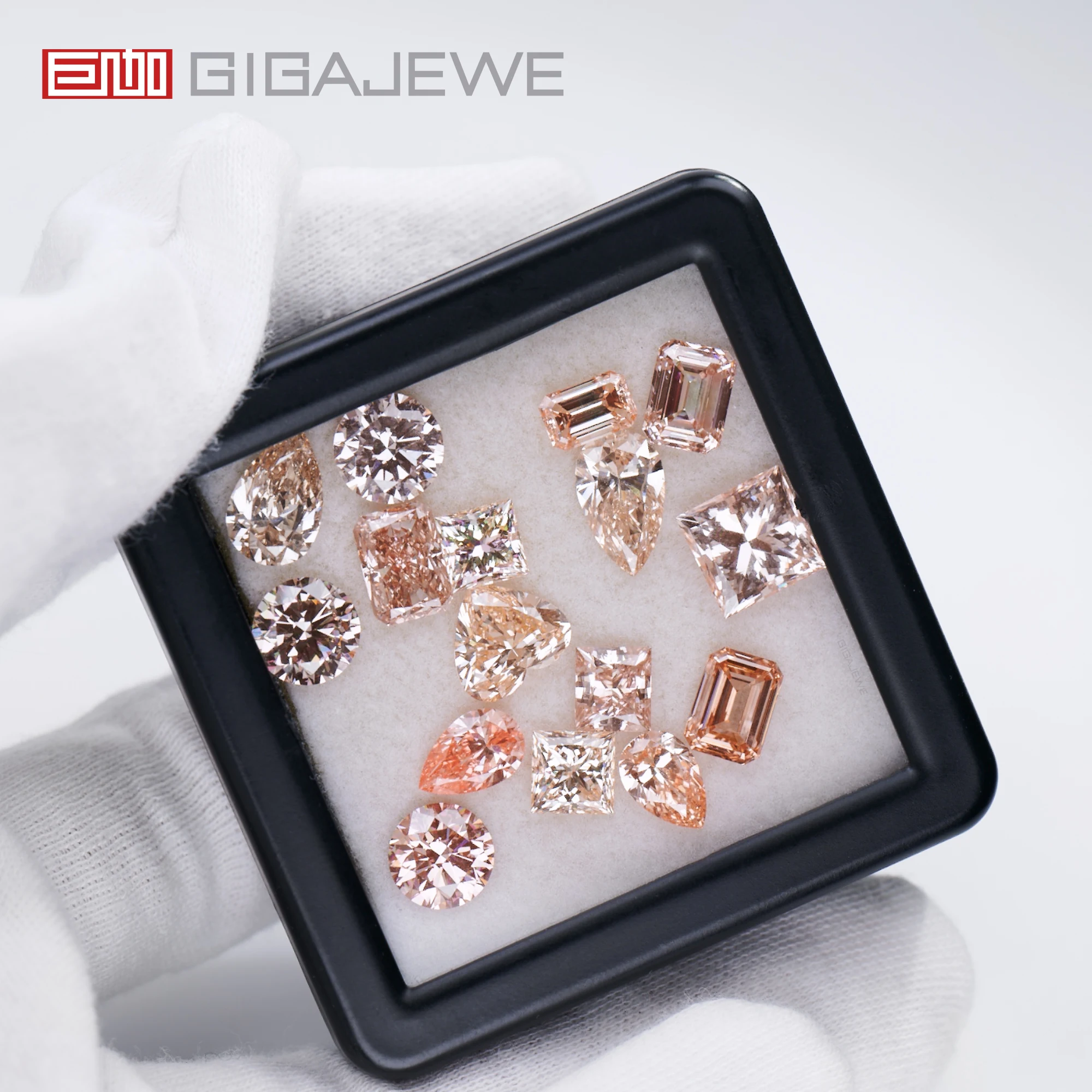 Синтетические бриллианты GIGAJEWE розового цвета, круглые и необычные, CVD lab