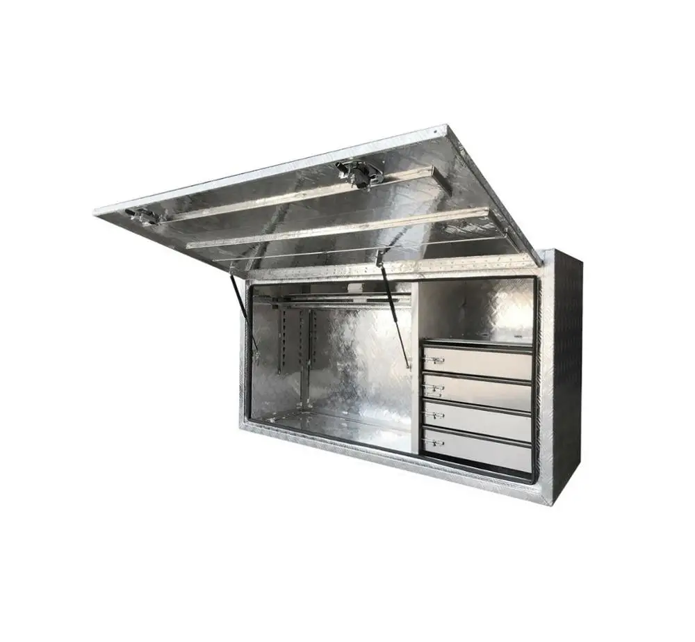 Heavy Duty Aluminium Plate Tool Box  Drawers UTE Truck Storage