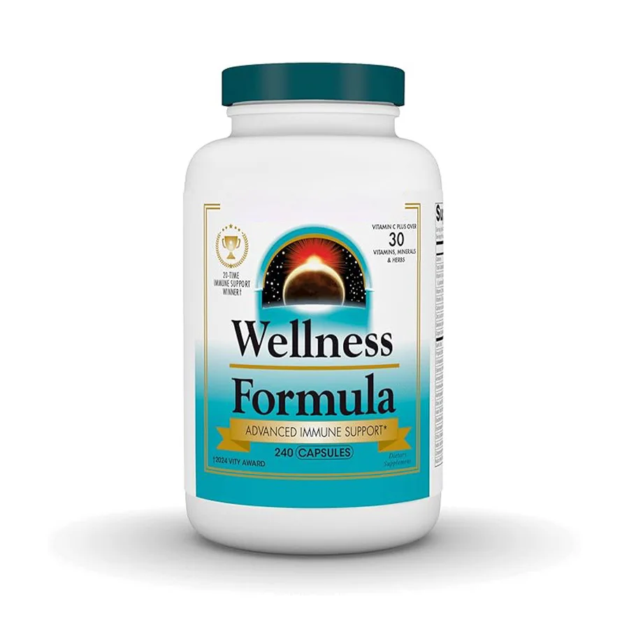 Source Naturals Wellness Formula Bio-Aligned Vita Multivitamin Aloe Vera Capsules Bottle Vitamin Supplement 120 Capsules