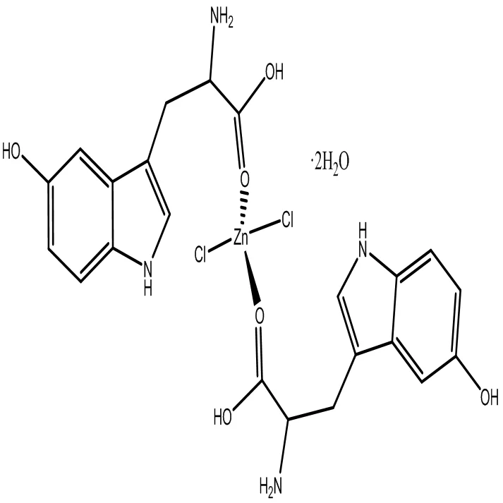 [Трансформаторного двигателя Mn-Zn(L-5-HTP)2Cl2]-2H2O, высокой чистоты 98.5%, избирательность в выборе координации соединений цинка (ll) с L-5-hydroxytryptophan