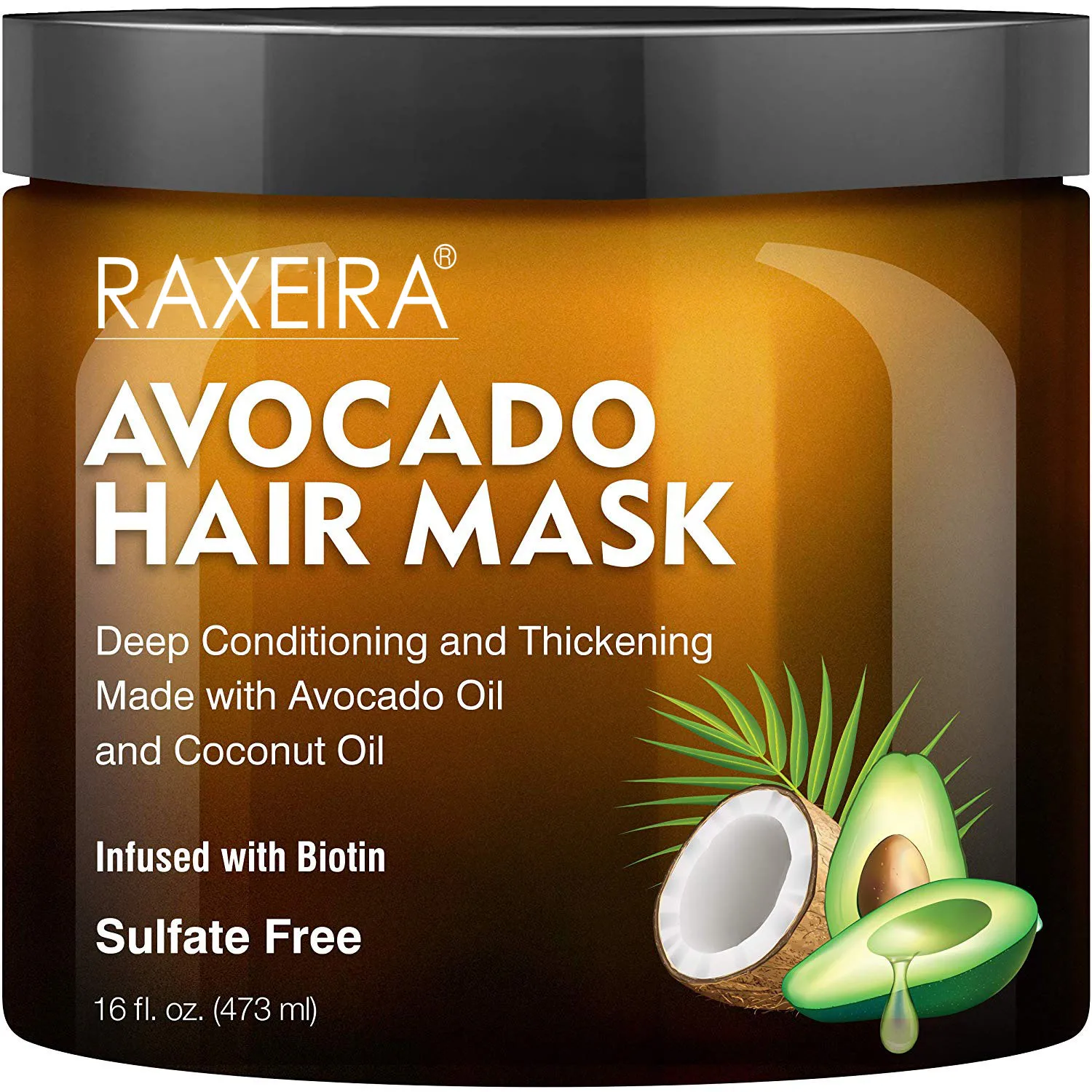 Private Label Natural Deep Conditioning Avocado Coconut Hair Mask