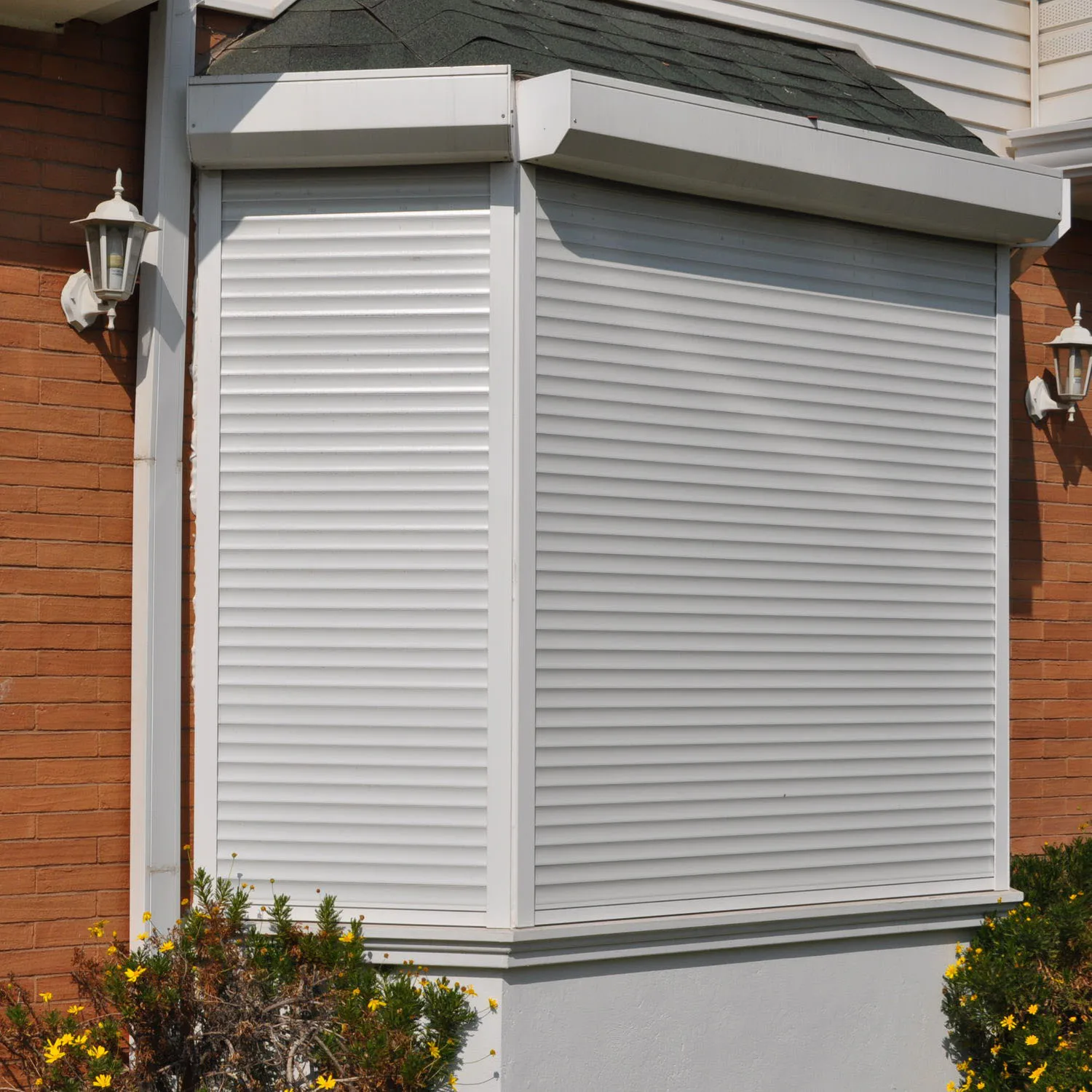 Beautiful Appearance Aluminum Rolling Shutter Window Factory Price Double Layer Slat Shutter Window