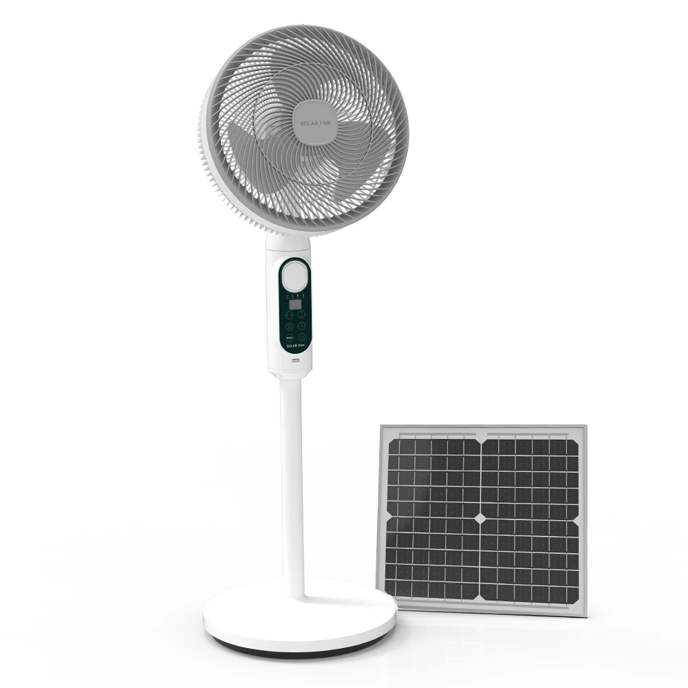 New Air Circulation Solar Fan with Remote Control and Mosquito Light, Night Light, Charge by Solar Panel and Dc Charger LED PC