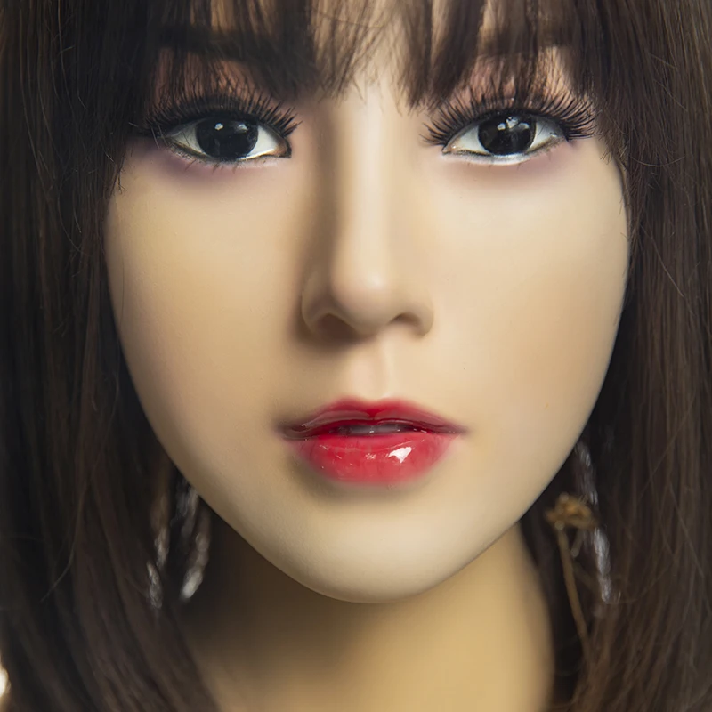 H21 Female Mannequin Head Custom Asian Face Makeup Realistic Mannequin Head For Display