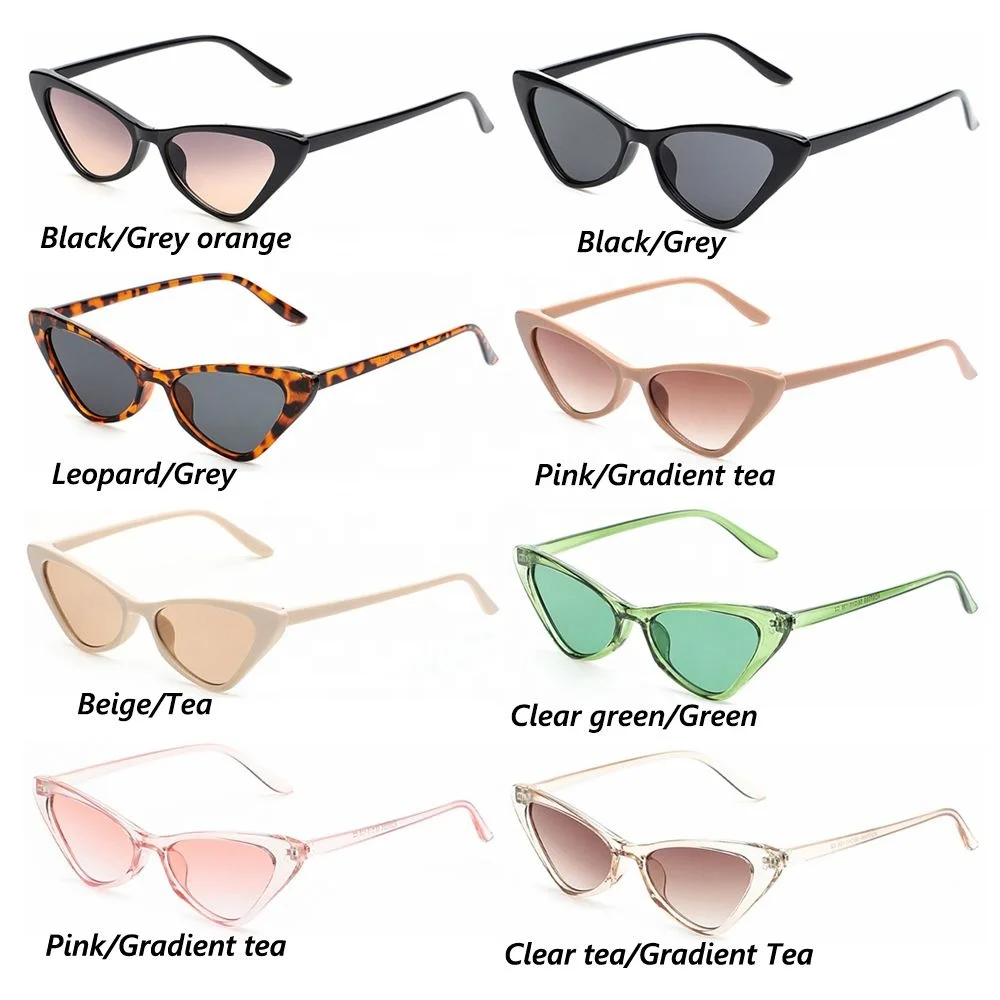 2024 New Vintage Cat Eye Small Frame Retro Women Sunglasses UV400 Protection Fashion Trendy Streetwear Eyewear