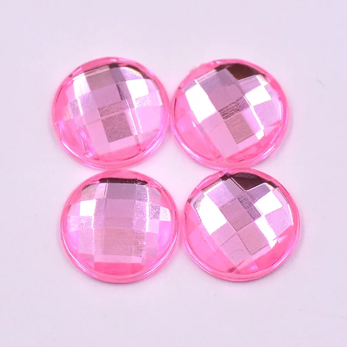 8 10 12 20 30mm Non Hotfix Crystal Strass Flatback Acrylic Stone Big Round Crystal AB Rhinestone