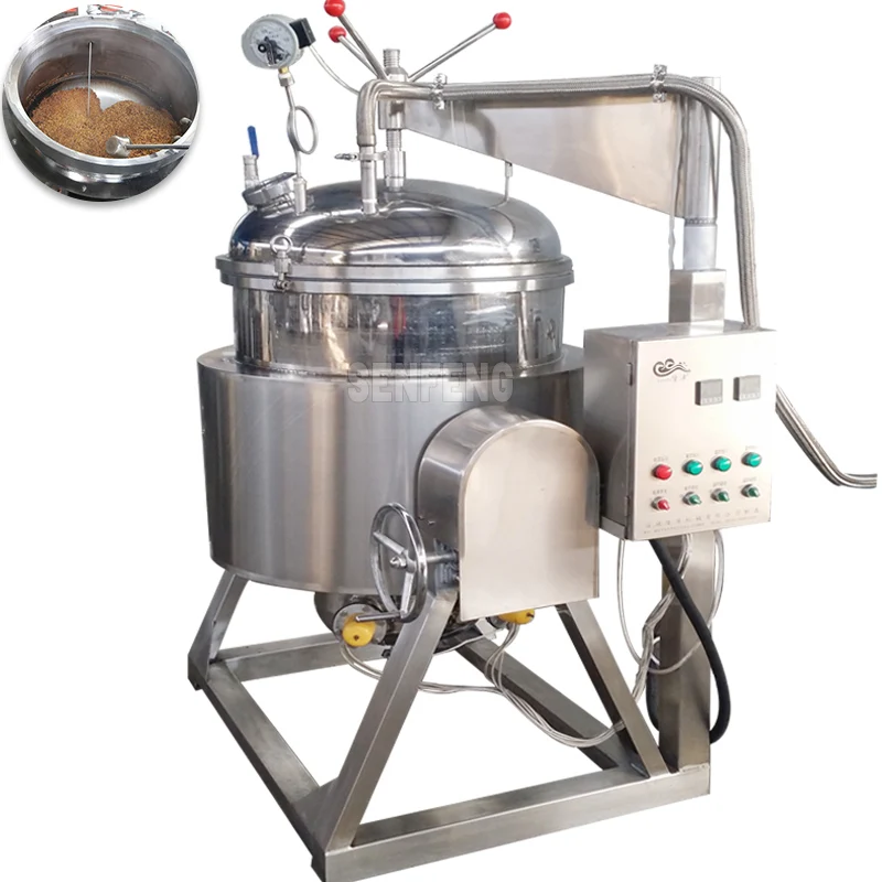 
High efficient soy beans chickpeas sweet corn cooking machine 300l high pressure stainless steel cooking pot 