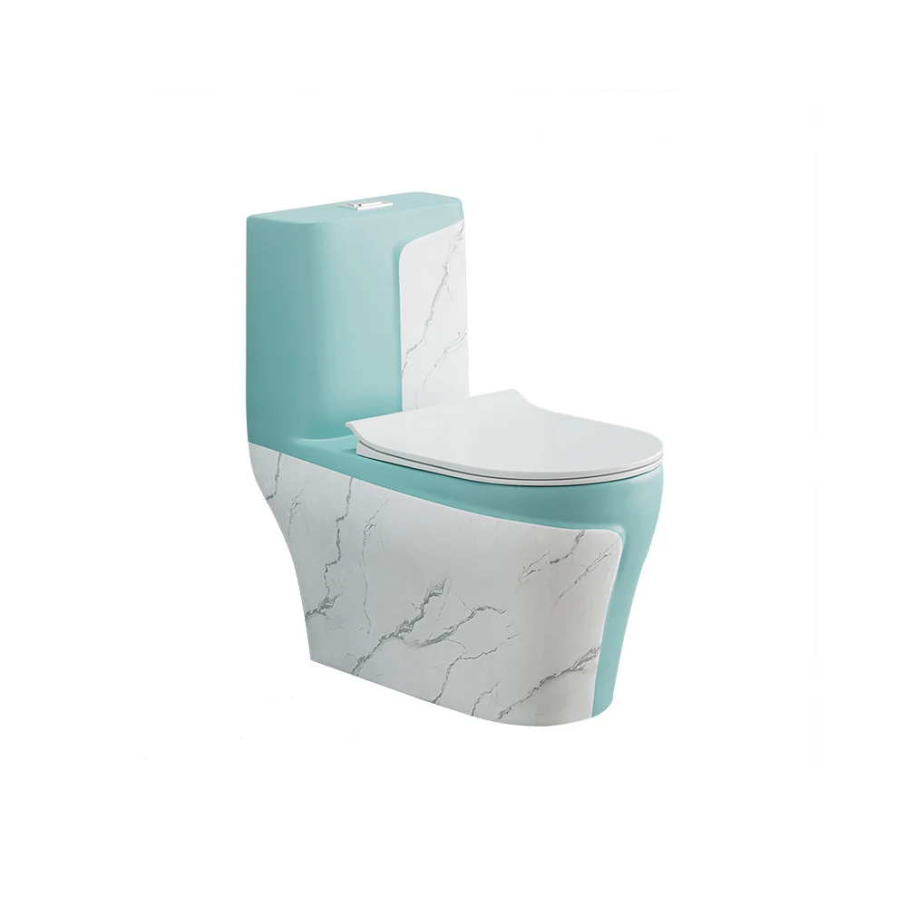 Ceramic Toilet Water Saving Big Impact 2023 Hot Sale Black Gold Bathroom Siphon One Piece Water Closet Toilet